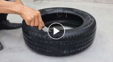 Creative wood stove - How to make a beautiful and effective wood stove from old tires